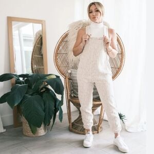 NWT Smash + Tess x Hilary Duff Linen Blend Romperalls, Med
